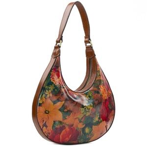 Patricia Nash NWT Coco Hobo Crescent Bag Small in Multi Print